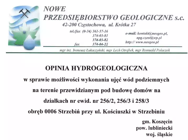 Opinia hydrologiczna
