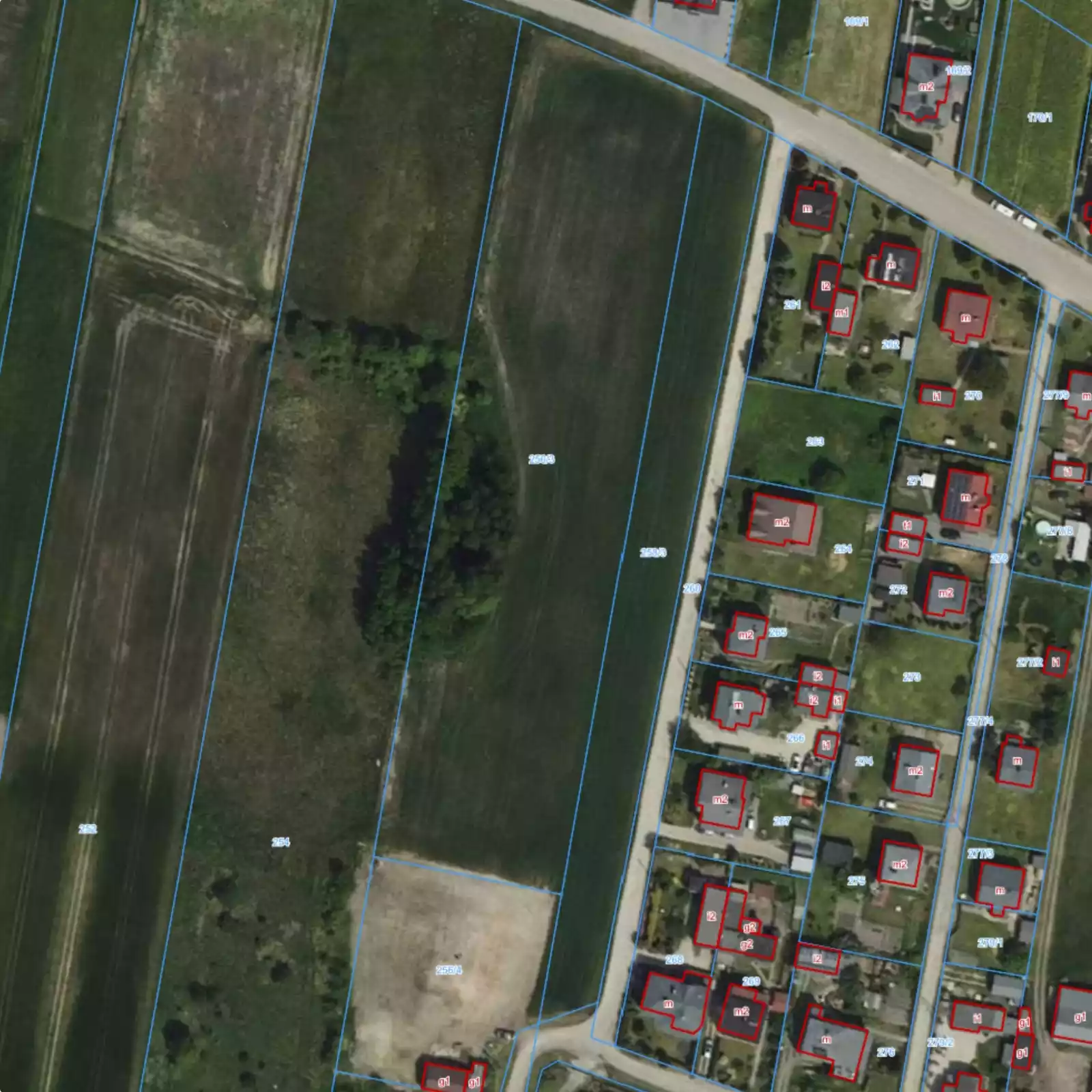 Teren przed podziałem